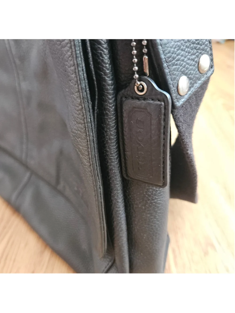Vintage Coach Camden Messenger Bag Black Leather Laptop